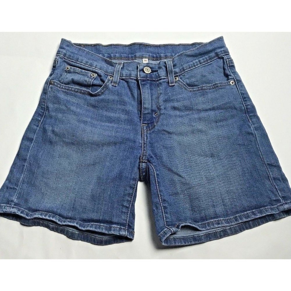 Levis Denim Blue Jean Shorts Womens Size 28